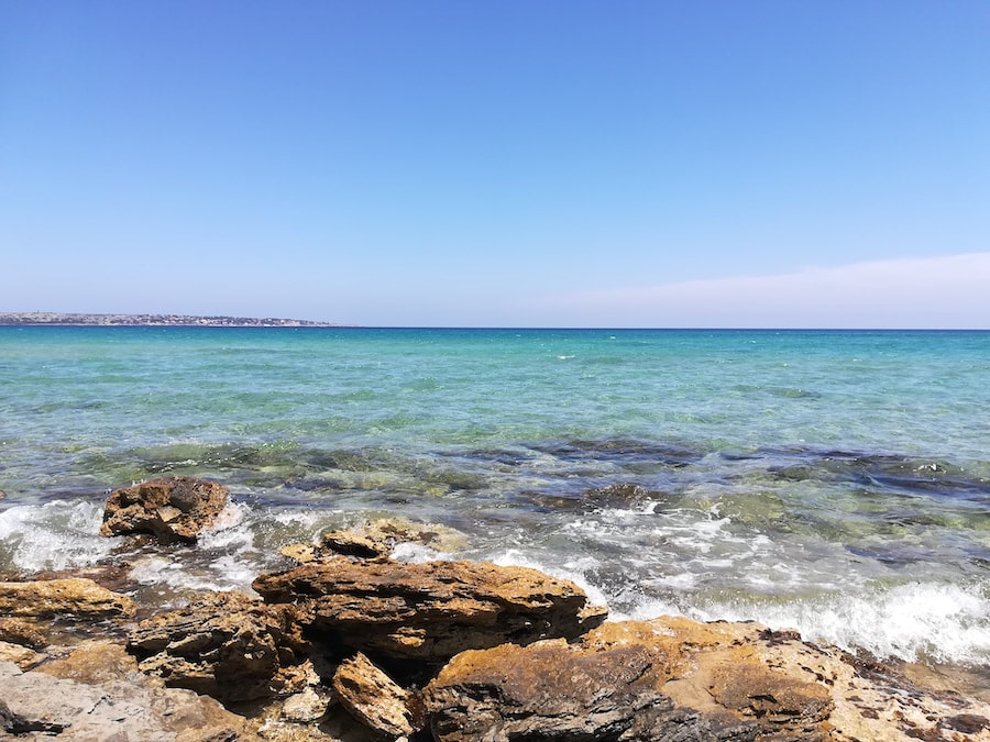 Beach and sea at Marina di Ragusa, start of the Syracuse coast bike tour