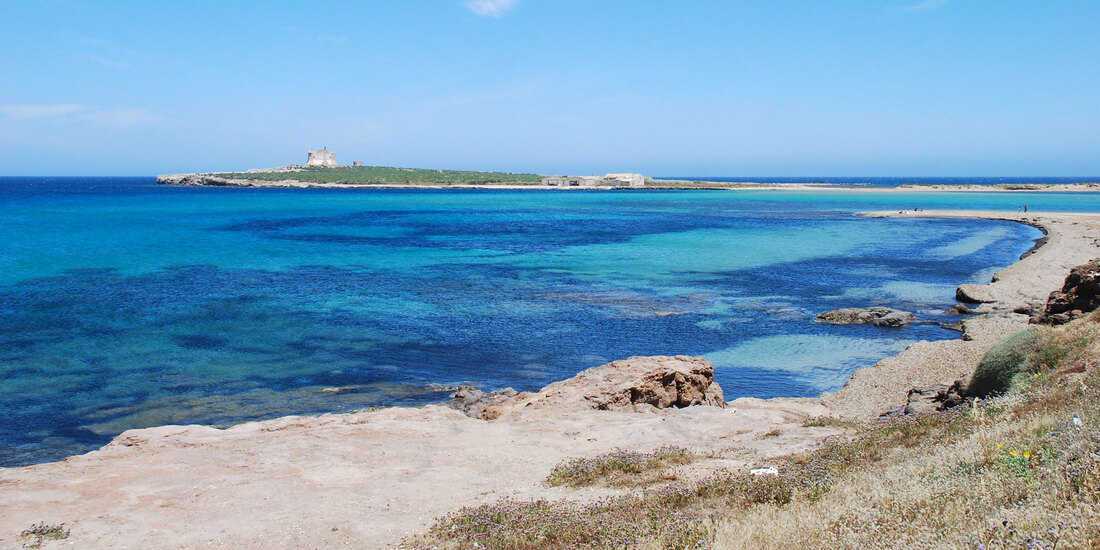 Das Meer bei Capo Passero auf der Etappe von Ispica nach Marzamemi