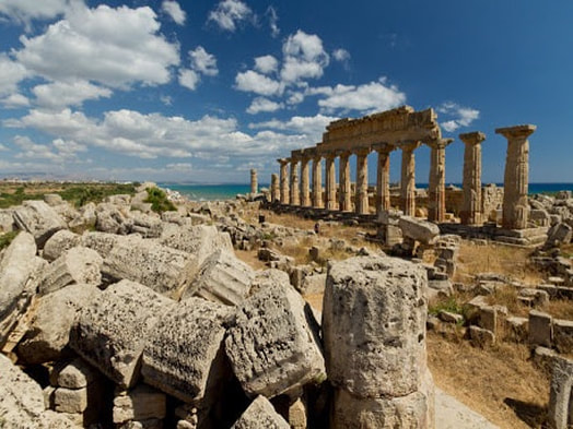Tempio greco di Selinunte, arrivo della tappa Marsala – Selinunte